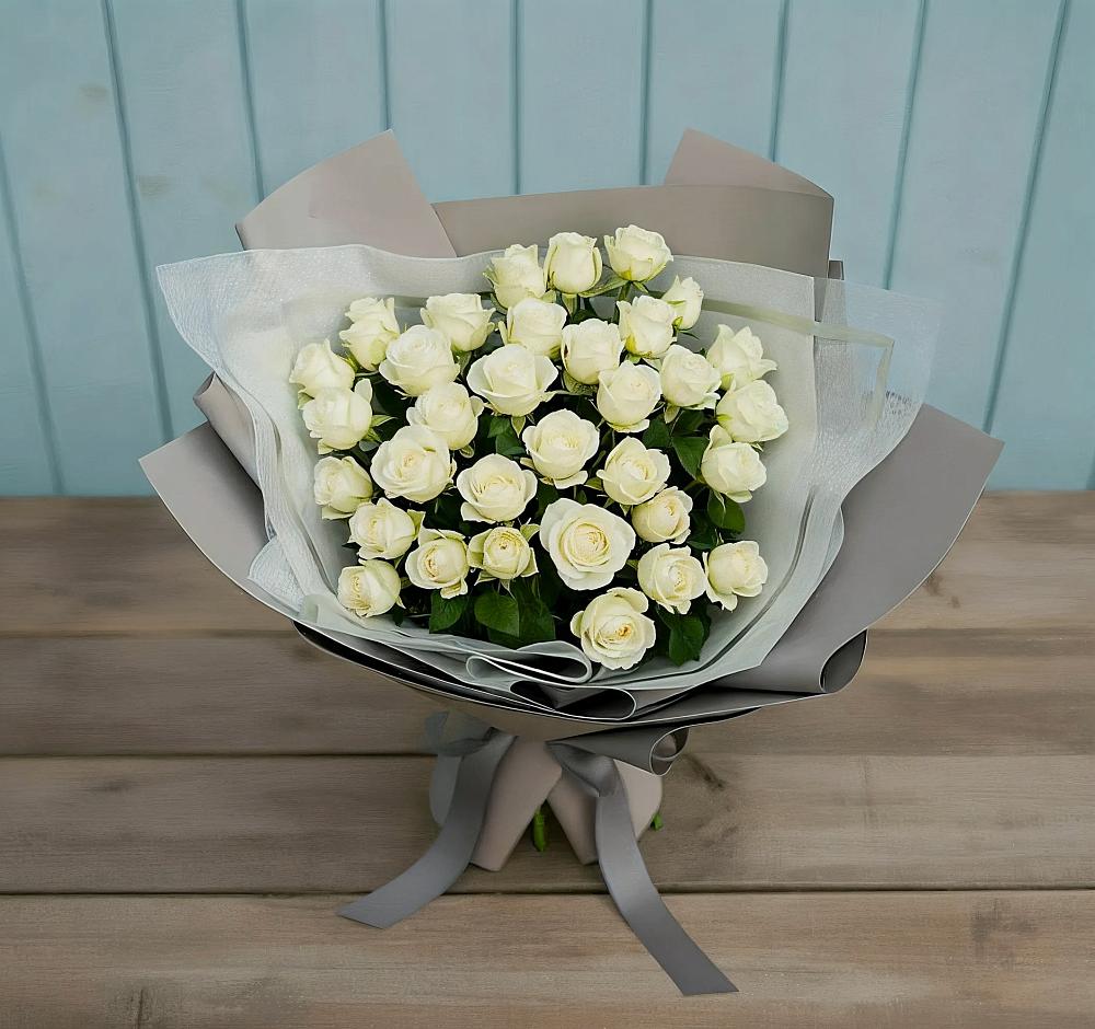 Букет Белоснежная нежность в Мокроусово