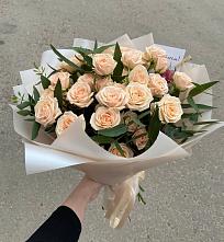 Букет Кремовые розы Латте в Мокроусово