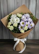 Букет цветов из:  Хризантемы и Розы в Мокроусово