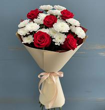 Букет цветов из:  Розы и Хризантемы в Мокроусово