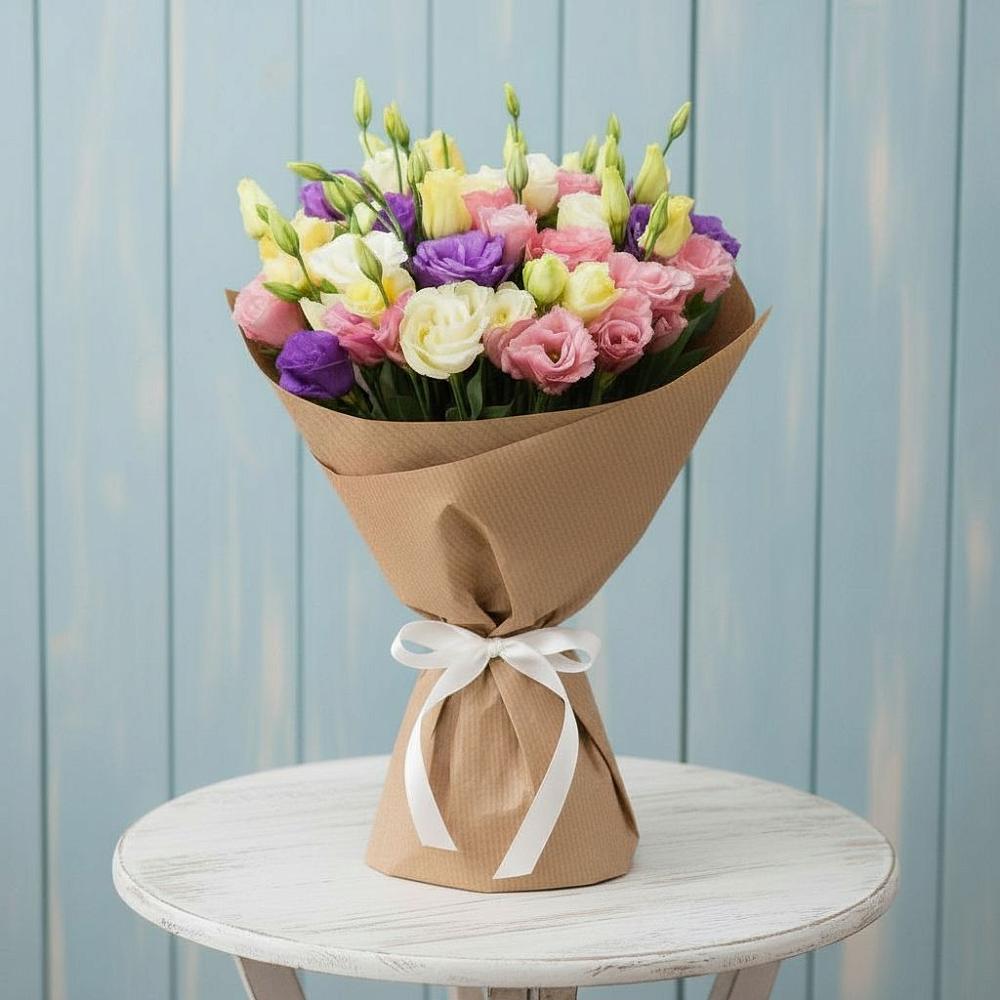 Букет цветов из: Лизиантусы в Мокроусово