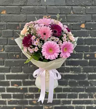 Букет цветов из:  Герберы и Хризантемы #REPLACE_PRED# Мокроусово