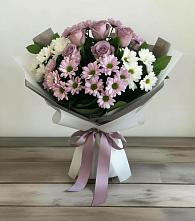 Букет цветов из:  Хризантемы и Розы #REPLACE_PRED# Мокроусово