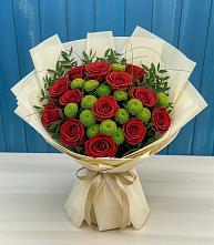 Букет цветов из:  Розы и Хризантемы в Мокроусово