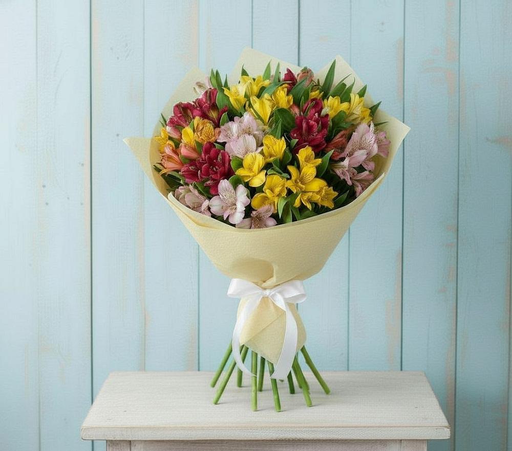 Букет цветов из: Альстромерии в Мокроусово