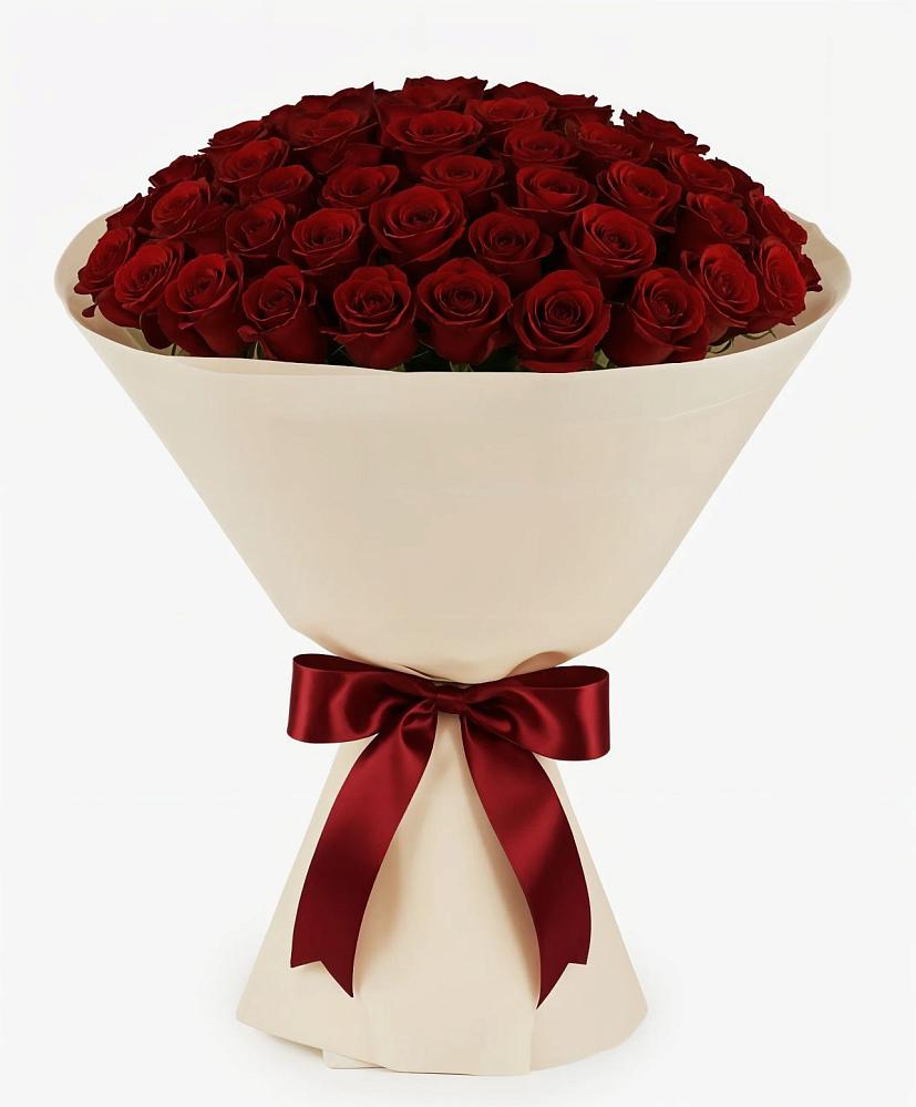 Букет 101 Бордовая роза Блэк Бакарра в Мокроусово