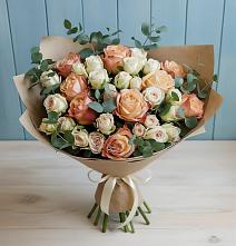Букет цветов из:  Альстромерии и Розы в Мокроусово
