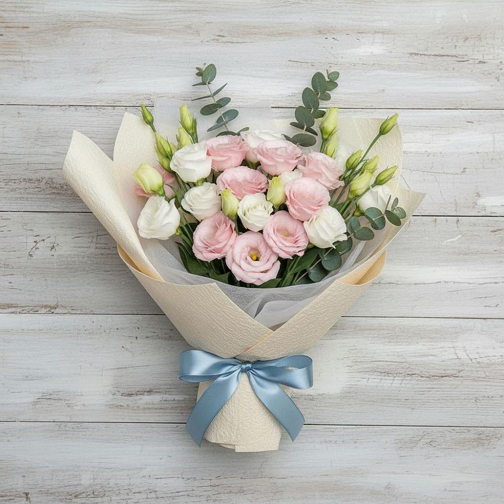 Букет цветов из: Лизиантусы в Мокроусово